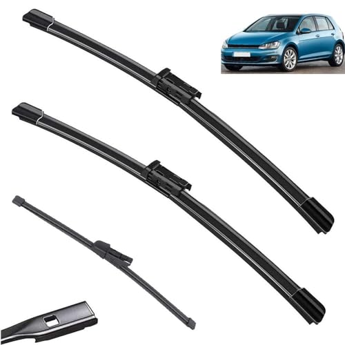 Juego de escobillas limpiaparabrisas delanteras y traseras compatible con VW Golf 7 5G1 VII MK7 Variant 2012 2020 Alltrack Sportsvan GTE GTD GTI R Parabrisas (Color : Front Rear, Size : RHD)