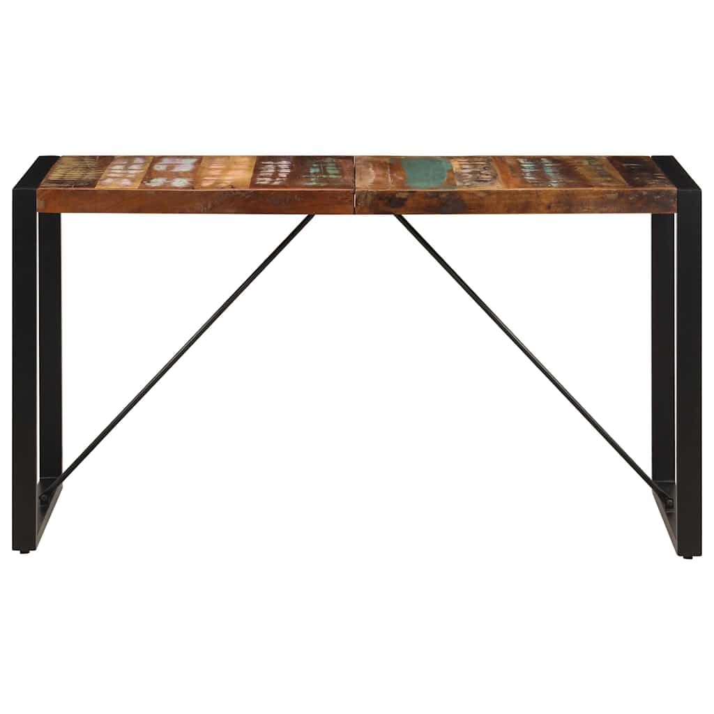 Tavolo da pranzo, 140 x 70 x 75 cm, in legno massiccio anticato