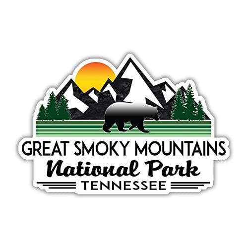 Great Smoky Mountains National Park Vinyl Decal Sticker Tennessee Laptop Bumper Luggage 4" x 3"