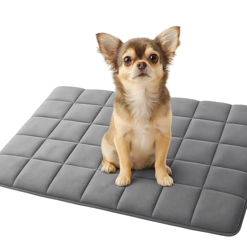 Image of KOZI PET Dog Bed, Soft cat Non-Slip Mattress, Washable, Warm pet, Fleece, Kennel Cushion, Grey (Grey, S)