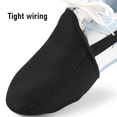 Cubiertas para calzado de ciclismo Agatige, 2 pares, protector térmico para la puntera, resistente al viento, neopreno grueso para ciclismo, running y senderismo miniatura 4