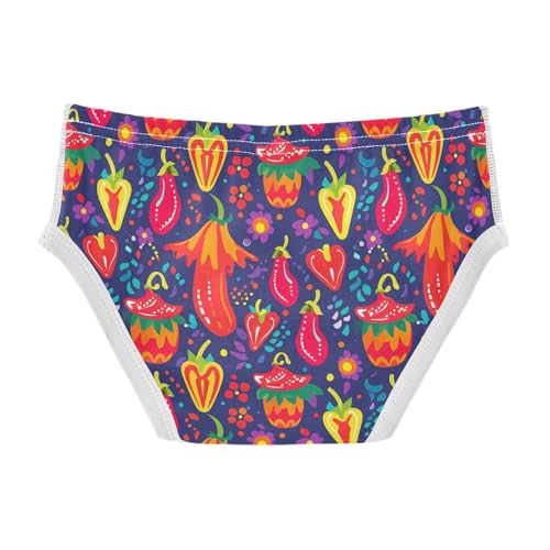 visesunny Boys Potty Training Underwear Abstract Colored Pepper Breathe Cotton Briefs Size 2T-8Y for Toddler2