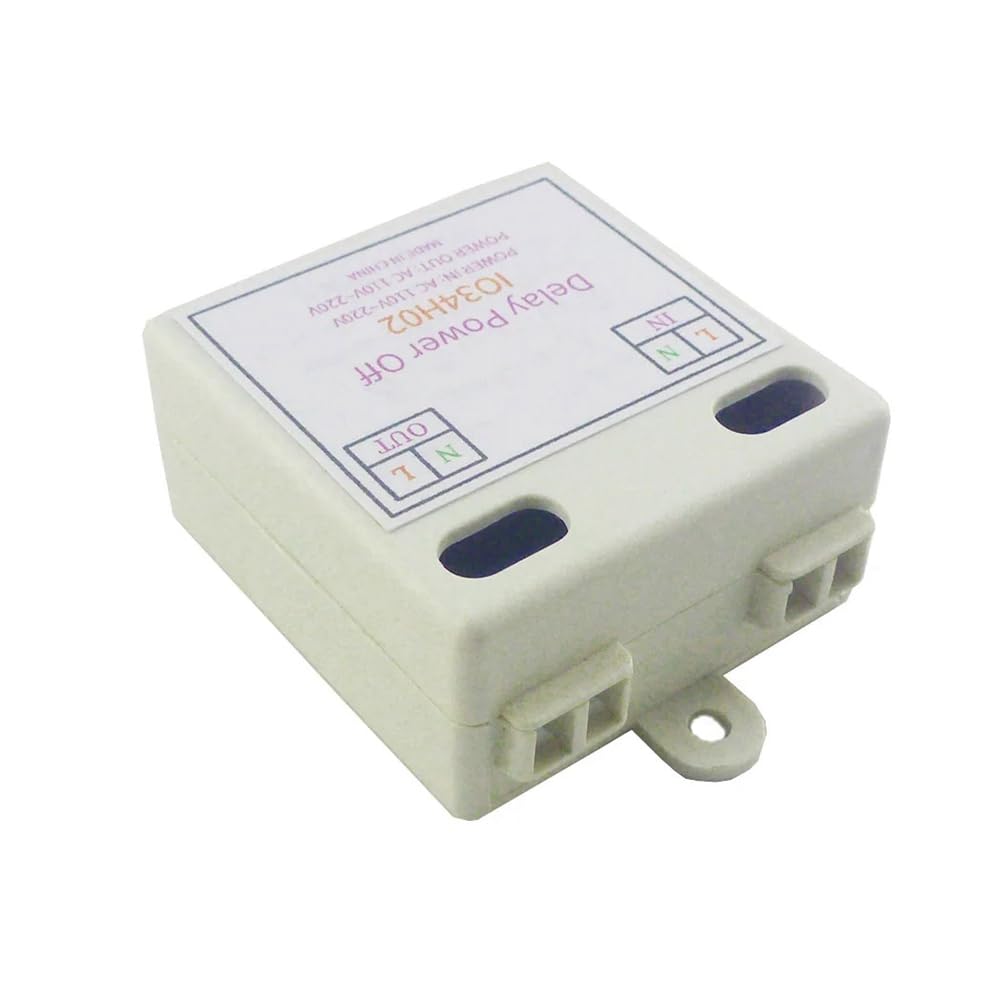 Aundhegrtt As Shown 1-480Min Adjustable Timer Home Automation Controller Mini Ac 110-220V Simple Time Delay Relay Power On Delay Off Switch