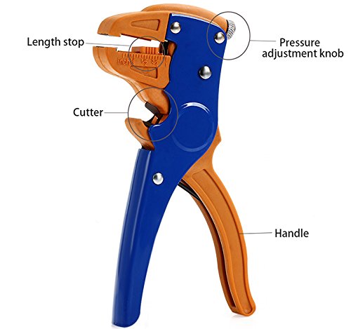 ADAWAT Adjusting Cable/Wire Cutter Stripper - Automatic Stripping Tool - Works for Cables up to 6 mm 3