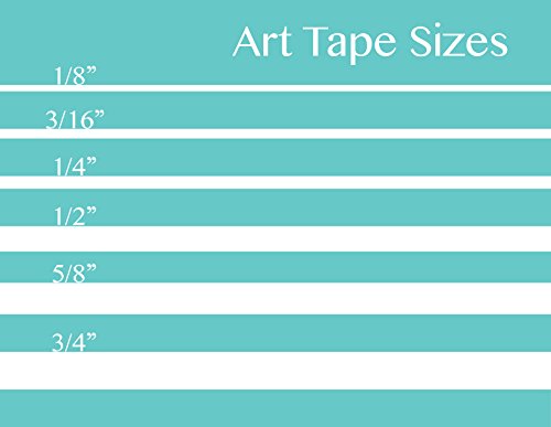 Milltown Merchants 1/8 Inch Art Tape - Professional Masking Tape - Low Tack, Low Adhesive Painters Tape - 20 Yards