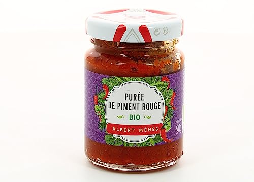 Purée de piment rouge bio Albert Ménès lot de 3 pots de 90g pour cuisine