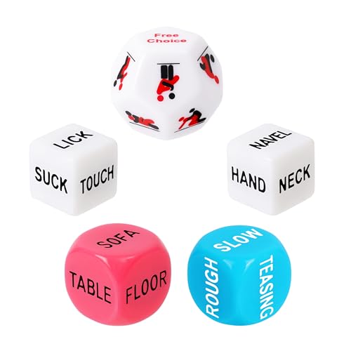 Romantic Naughty Dice Set for Adults Games, Date Night Dice Couples Gift, Fun Night Dating Games for...