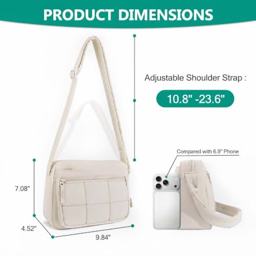 Image of Nylon Crossbody Bag for Women, Lightweight Shoulder Travel Purse