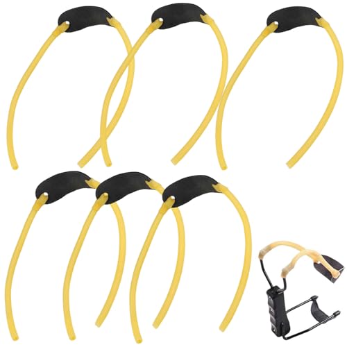 6 Pack Bandas de Goma para Tirachinas, Gomas para Tirachinas de Alta Calidad, Bandas de Goma de Reemplazo para Tirachinas, Compatible con la Mayoría de Tirachinas, Ideal para Juegos al Aire Libre