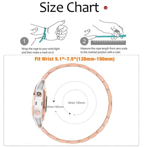 Correa Abanen para Garmin Fenix 7S/6S/5S Epix Pro 42mm miniatura 6