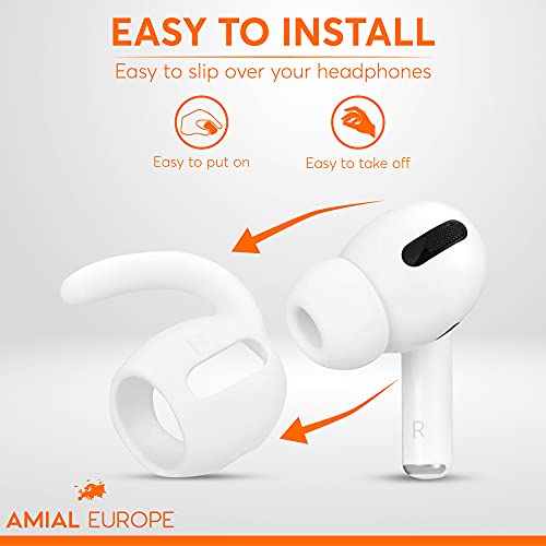 Amial Europe - Ear Hooks Oorkussens Koptelefoonstandaards Compatibel met AirPods Pro (6 Stuks) EarPods [Siliconen… - Afbeelding 4