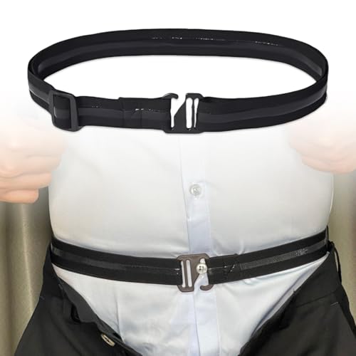 ZORVYN Antideslizante Ajustable Sujetador de Camisa para Hombre Elástico para Look Impecable (Negocios, Oficina, Boda)