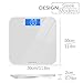 Innotech® Digital Bathroom Scale with Easy-to-Read Backlit LCD (White)