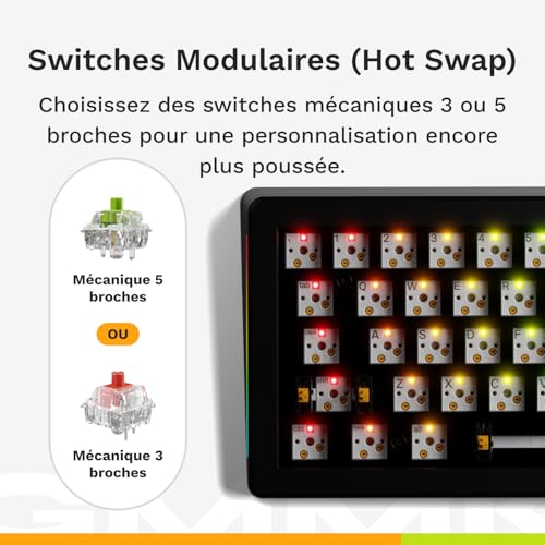 GMMK 3 PRO Clavier Mécanique 65% Idéal pour Bureau Minimaliste et Gaming