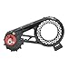 kowaku Bike Rear Derailleur Pulley Wheel System Cage Replaces Ceramic Spare Carbon Chain Plate Mountain Road Bike Part, Silver