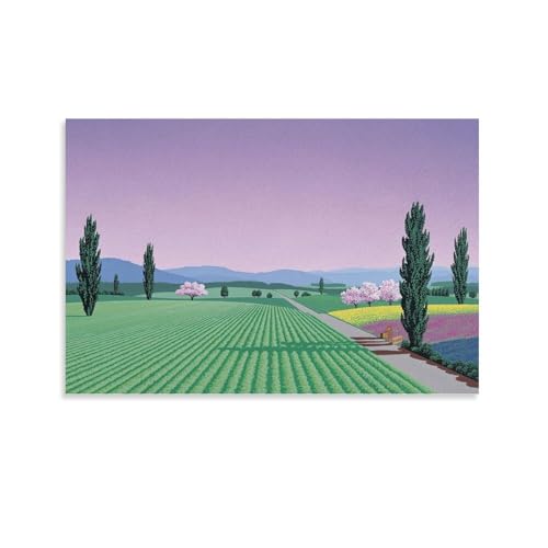 Hiroshi Nagai Poster Pastel Farmland toile 50x75 pour sublimer un mur blanc vide