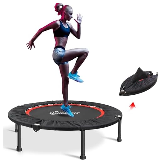 Jandecfit Trampolín,40 Pulgadas Plegable Cama Elástica Fitness Fitness Trampolín es Apto Para Uso Exterior e Interior,Adecuado Para Adult Trampolín Profesional Para Jardín Gimnasio ，Peso Máximo 150 kg
