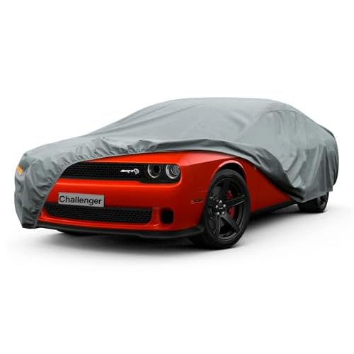 Kayme Heavy Duty Car Cover Custom Fit Dodge Challenger Demon (R/T, SRT, T/A, Hellcat 2008-2025), Waterproof All Weather for Automobiles, Full Exterior