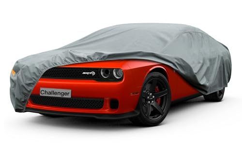 Image of Kayme Heavy Duty Car Cover Custom Fit Dodge Challenger Demon (R /T, SRT, T /A, Hellcat 2008-2025), Waterproof All Weather for Automobiles, Full Exterior Covers Rain Sun UV Protection.