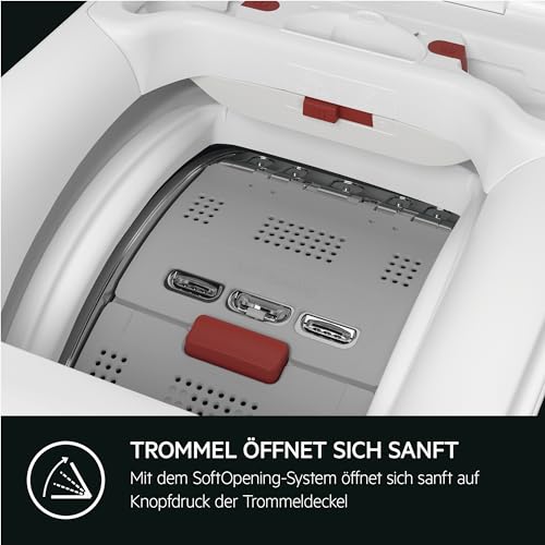 AEG Waschmaschine Toplader, 40 cm, Testsieger Stiftung Warentest, 6 kg, Serie 7000 ProSteam-Dampf-Programm – Weniger Bügeln & mehr Frische, Mengenautomatik, Inverter Motor, 1200 U/min, LTR7A70260