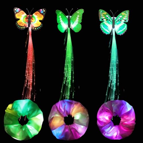 URAQT Leuchtende Haargummis, 3PCS Mallorca Party Accessoires mit 3PCS...