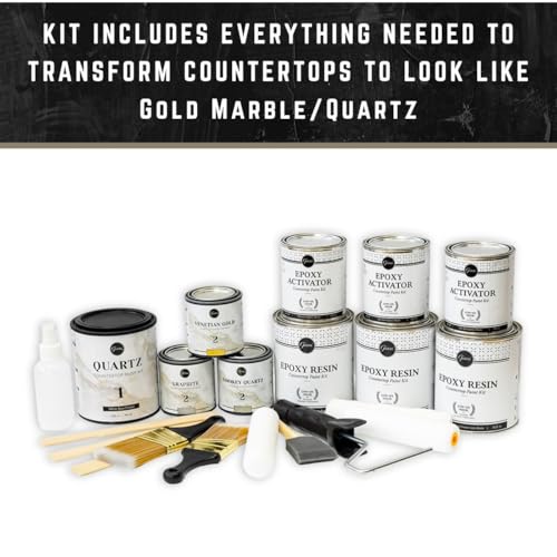 Image of Giani Quartz Easy Epoxy Countertop Paint Kit (Venetian Gold)