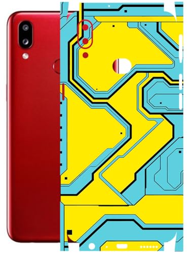Image of AtOdds - Full Body Back Screen Guard Protector Film - Lamination Wrap Skin Sticker Compatible with Samsung Galaxy A10s | Scratchproof Matte Finish (YellowLane)