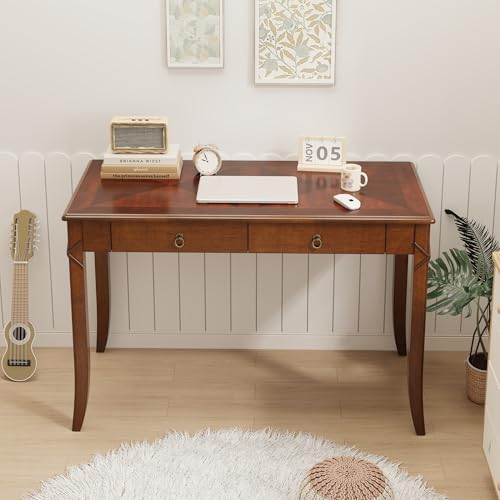 L shaped solid wood executive desk