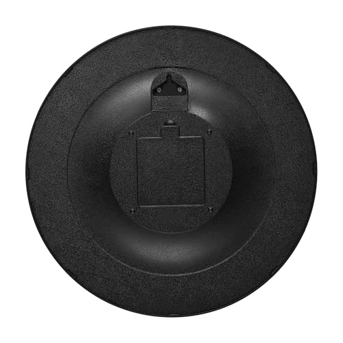 Image of Titan Earth Flare Wall Clock with Black Finish, 3D Raised Indices, Silent Sweep, Model W0093PA02 | 32 cm x 32 cm x 2.7 cm