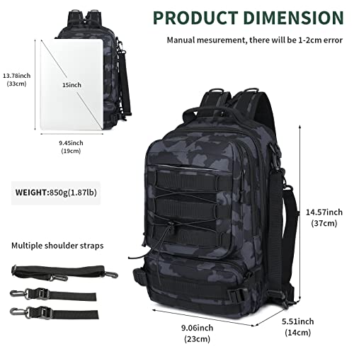 UBORSE Taktischer Bundeswehr Rucksack Militär Rucksack Molle Angeltasche Armee Rucksack Wasserdicht Multifunktional… – Bild 3