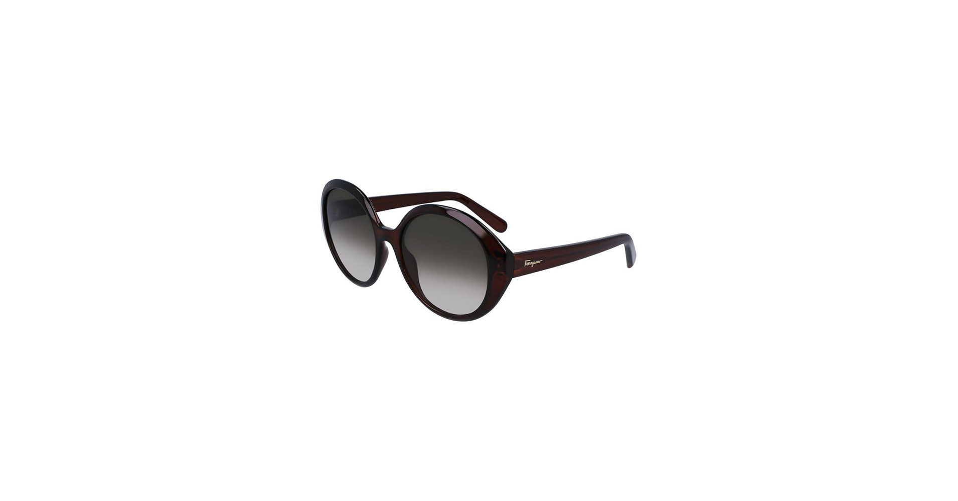 Salvatore Ferragamo Grey gradient Oval Ladies Sunglasses