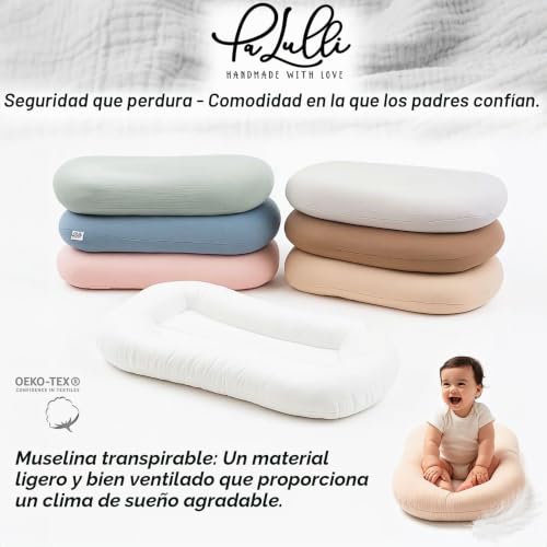 Miniatura 6 de Palulli Lulinest Nido De Bebé De Algodón Orgánico Con Funda Extraíble Capullo Acogedor Para Recién Nacidos Y Bebés Seguro, Cómodo Y Fácil De Limpiar