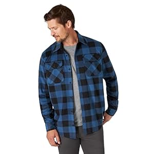 Wrangler Authentics Men’s Long Sleeve Heavyweight Fleece Shirt