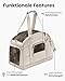 Larkson Hundetransportbox für Kleine Hunde bis 12kg Beige - Tjark - Hundetasche fürs Flugzeug - Transporttasche für Reisen mit Hund & Katze - Entspricht Vorgaben der meisten Airlines