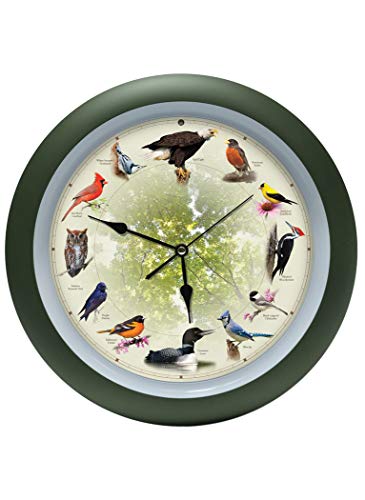 Mark Feldstein Limited Edition 20th Anniversary Singing Bird Wall/Desk Clock, 8 Inch