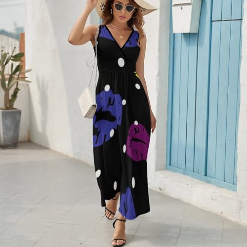 Robe longue d'été sans manches ajustée pour sublimer toutes les morphologies
