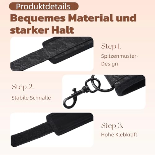 Spreizstange Fesselstange Handschellen Fußfesseln Bondage Sets Sexspielzeug Einstellbar für BDSM-Anfänger und erfahrene Liebhaber gleichermaßen 22-36 Zoll
