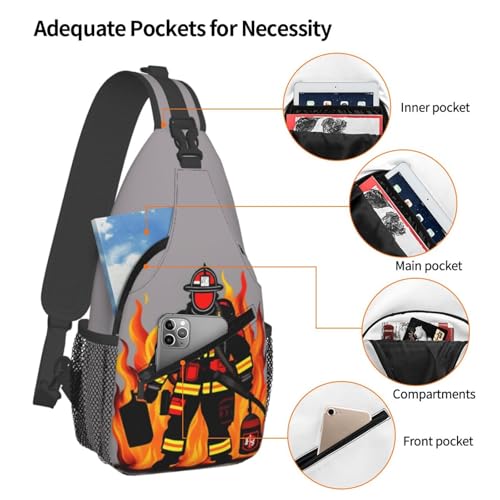 Mochila urbana con diseño de bombero de 16 litros miniatura 4