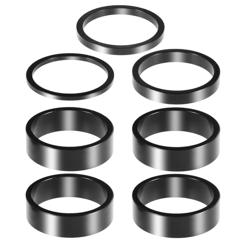 Bruislard 7 PCS Bicycle Headset Spacer, 4 Sizes Bike Handlebar Stem Spacers Aluminium Alloy...