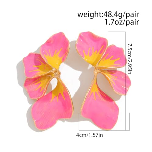 Irregular Petal Earrings for Women Geometric Petal Earring Stainless Steel Unique Statement Flower Earrings Abstract Textured Earring Minimalist Statement Jewelry4