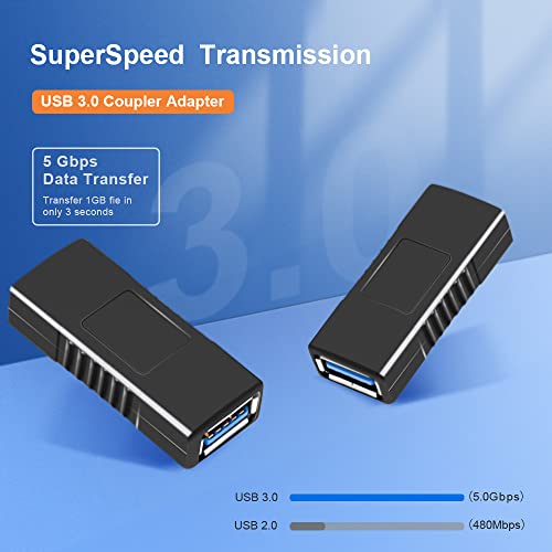 Superspeed Usb 3.0 Coupler Adapter Type A Female To Female Bridge Extension Connector By Oxsubor(2Pcs) #TOP1