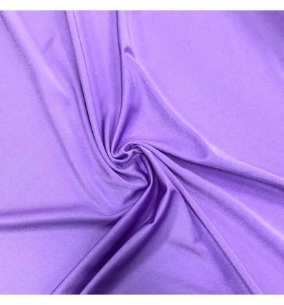 EU Fabrics Lycra Stretchy Fabric | 4 Way Stretch Nylon Upholstery Fabric | Spandex Material for Swimwear Dressmaking by the Metre | Lightweight Ideal for Sports Wear (Lilac, 1 Metre x 150cm)