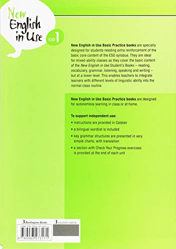 Livre ESO 1 New English in Use Basic Practice pour le programme de Catalogne - 3