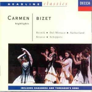 Carmen [Audio CD] Bizet; Resnik; Monaco; Schippers and Sutherland