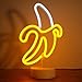 Banana Neon Sign Light, WIOSOUL Banana LED Light with Base for Table Decor LED Lamp USB/Battery Powered Fruit Neon Art Sign for Man Cave Birthday Party Wedding Cafe Bar
