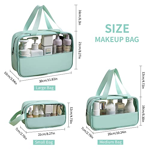 Toiletry Bag For Women Clear Travel Toiletry Bag Travel Makeup Bag Hanging Toiletry Bag For Men Toiletry Bags For Traveling Women Travel Bag For Toiletries Transparent Set(Green) #TOP2