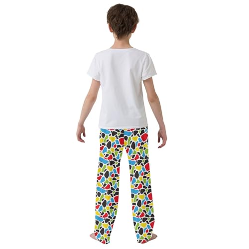 Colorful Cow Zebra Giraffe Skin Boys Pants for Kids Jogger Pants with Pockets S-XL3