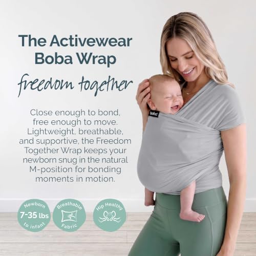 Image of Boba Baby Wrap Carrier Gray Mesh
