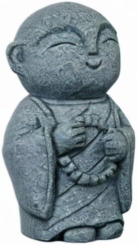 Miniatura 7 de livelyfish Mini estatua de monje japonés de Buda Feng Shui, estatuas de monje rezando, esculturas de piedra arenisca para pecera, acuario,