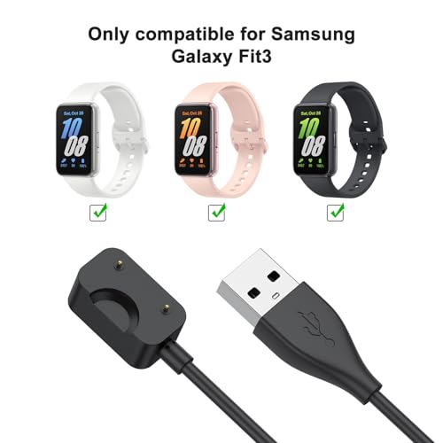 Image of Meliya 2 Pack Charger for Samsung Galaxy Fit 3, 2Pcs USB A Charger Cable Replacement Power Charging Cord for Galaxy Fit 3